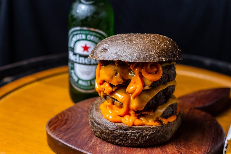 Meatball sub sandwich with marinara and melted cheese